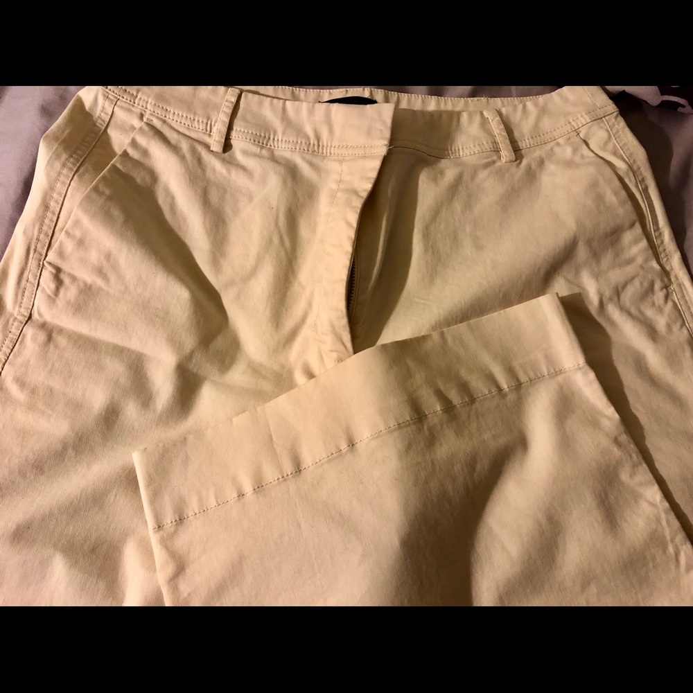 JCrew Khaki Wide leg Chinos